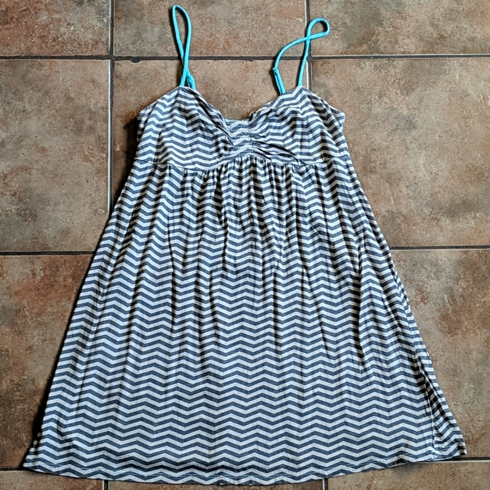 Printed Cotton Spaghetti Strap Dress